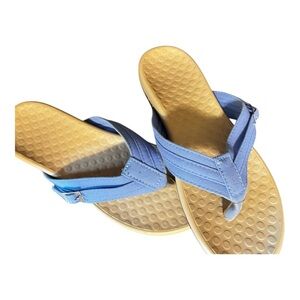 Casual Blue and Tan Flip Flops